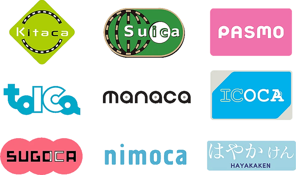 交通系電子マネー Kitaca Suica PASMO toica manaca ICOCA SUGOCA nimoca はやかけん
