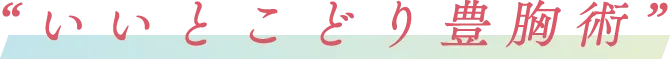 “いいとこどり豊胸術”