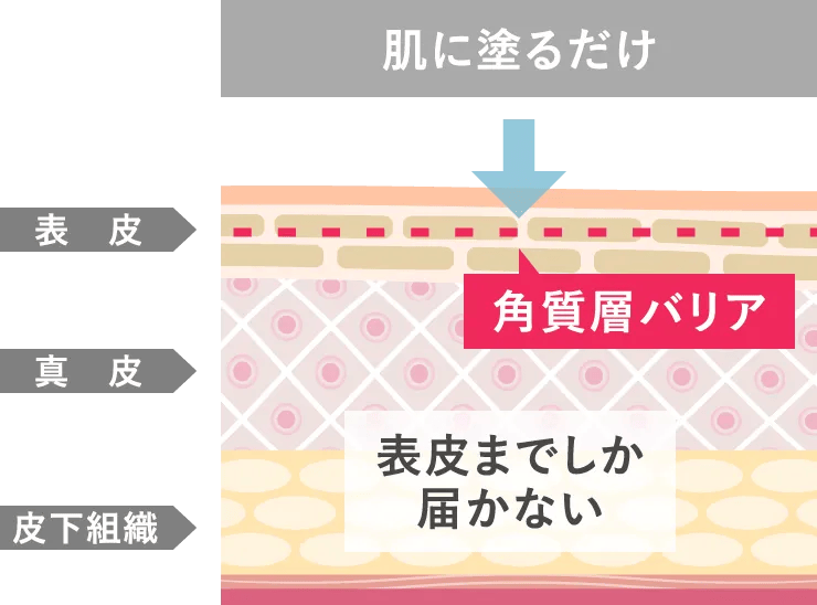 肌に塗るだけ