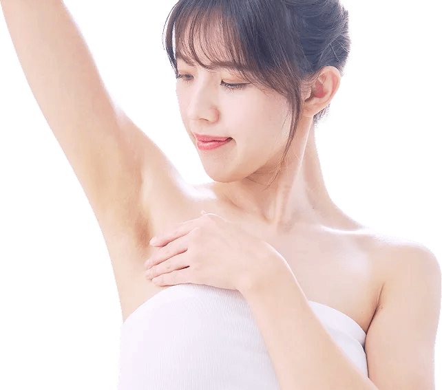 女性の脇の下