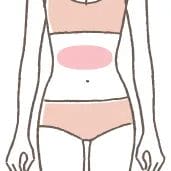 お腹（上部）の施術イメージ