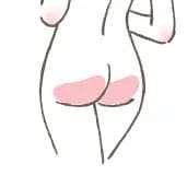 お尻（両側）の施術イメージ